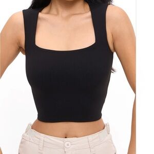 BuffBunny Black Butter Square Neck Crop Tank